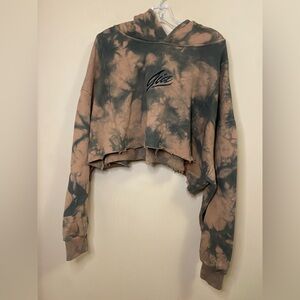 I.AM.GIA Tatiana Brown and Black Hoodie Sweatshirt (cropped & distressed)